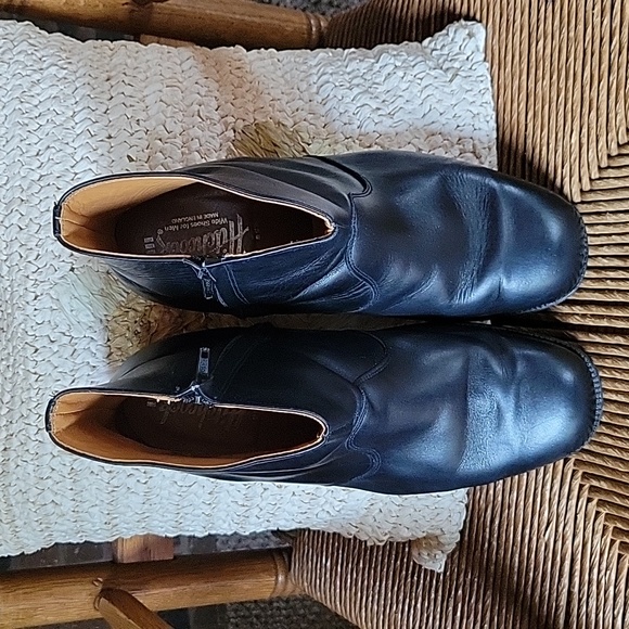 Hitchcock Exeter, EXTRA WIDE black leather chukka, ankle boots, size 10, 6E - Picture 8 of 12